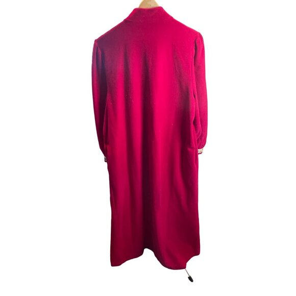 Vintage Vanity Fair Sleepwear Red Full Length Zippered Dressing Gown SZ Large - Picture 2 of 7